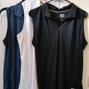 Salzenger sleeveless womens golf polos